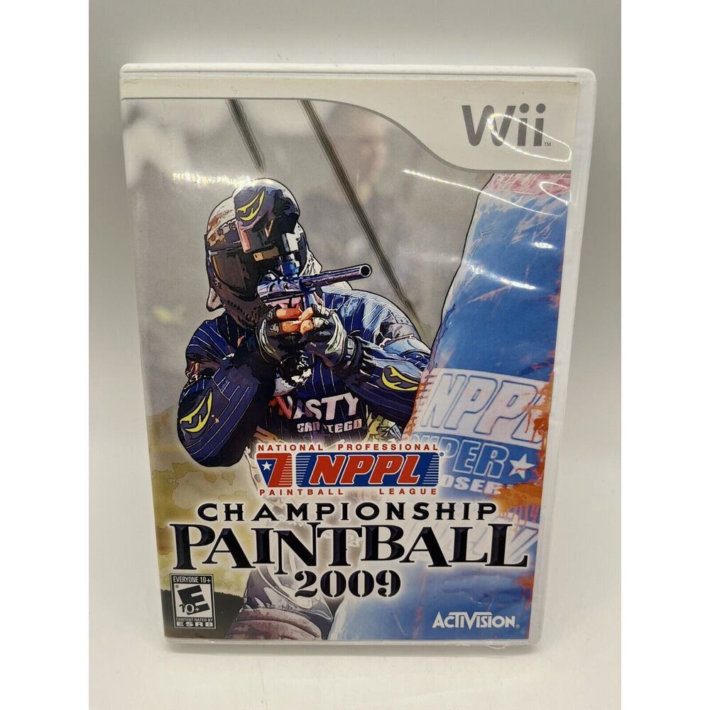 Nppl Championship Paintball 2009 (Nintendo Wii, 2008) CIB Complete Tested